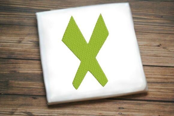 Alphabet Letter X Machine Embroidery Design