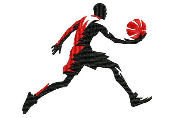 Basketball Player Embroidery Design