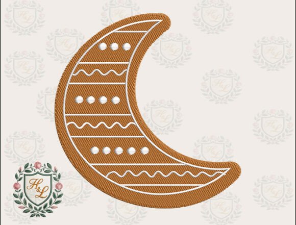 Gingerbread Moon Embroidery Files
