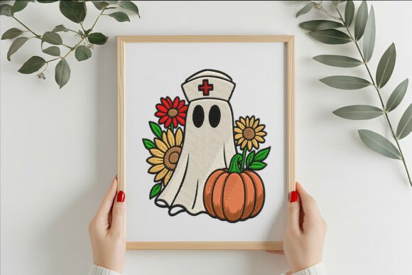 Halloween BOO Pumking Embroidery Design
