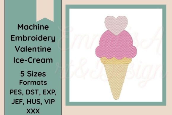 Ice Cream Machine Embroidery Design