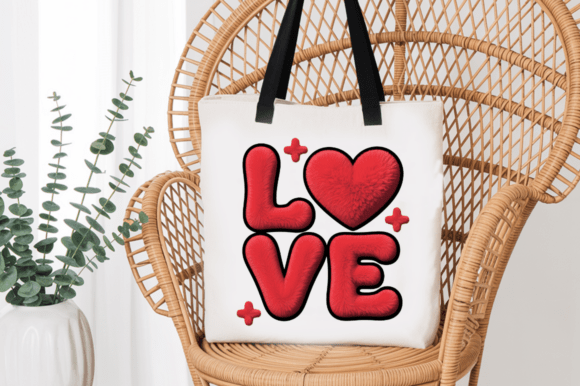 Lint Hook Yarn Faux Embroidery Love PNG
