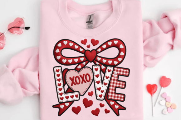 Love Bow Valentine Embroidery Design