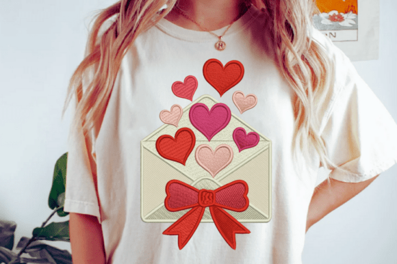 Love Letter Envelope Machine Embroidery