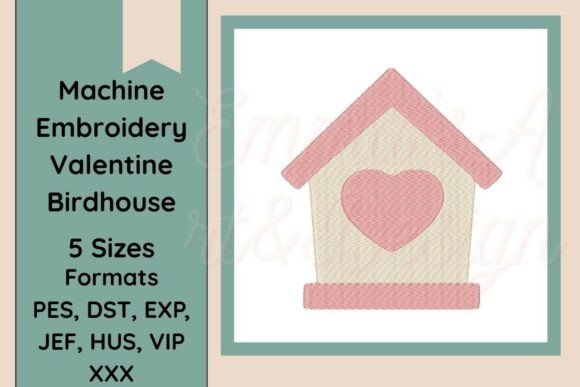Love Nest Birdhouse Machine Embroidery